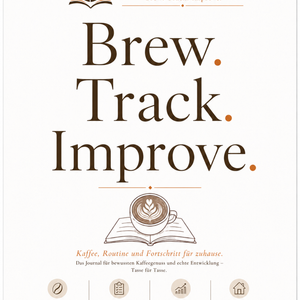 Ryder Coffee Poster A3 – Brew. Track. Improve. | Kaffee Poster für Küche & Coffee Corner