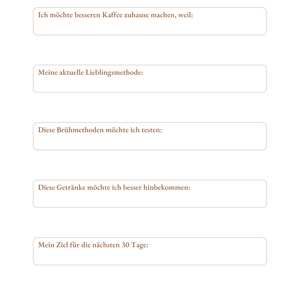Ryder Coffee Brew Journal - Digitales Kaffee-Tagebuch für zuhause