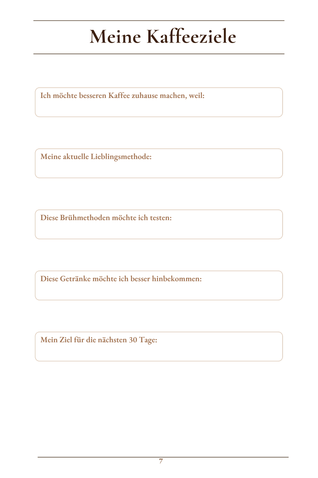 Ryder Coffee Brew Journal - Digitales Kaffee-Tagebuch für zuhause