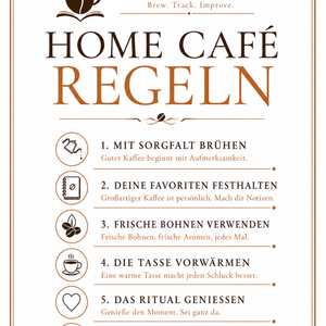 Ryder Coffee Poster A3 – Home Café Regeln | Kaffee Poster für Küche & Coffee Corner